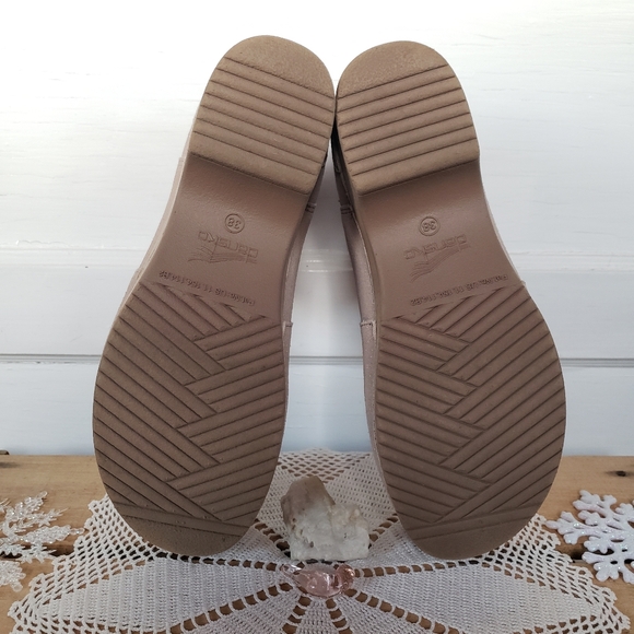 Shimmer Boots Dansko Becka Cream Taupe Glitter Clog Ankle Bootie Boho Chic 38 - Picture 8 of 12